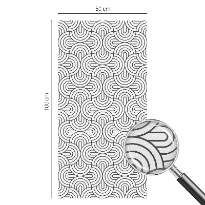 Pieninė plėvelė langams su raštu Geometriniai pusapskritimai