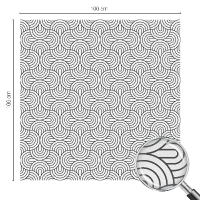 Pieninė plėvelė langams su raštu Geometriniai pusapskritimai