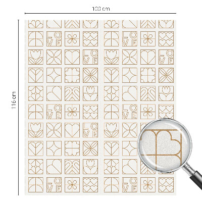 Matinė plėvelė langams su vitražo efektu Geometrinė meilė