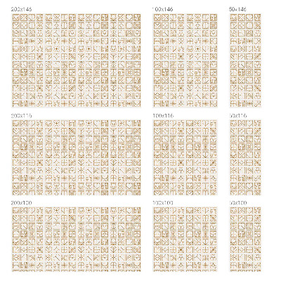 Matinė plėvelė langams su vitražo efektu Geometrinė meilė