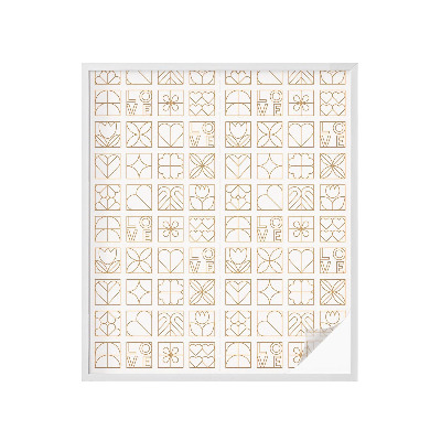 Matinė plėvelė langams su vitražo efektu Geometrinė meilė