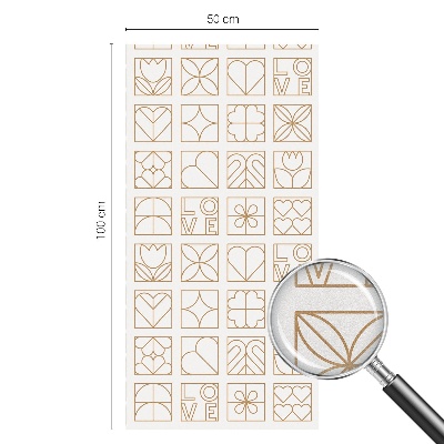 Matinė plėvelė langams su vitražo efektu Geometrinė meilė