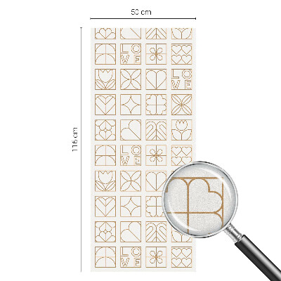 Matinė plėvelė langams su vitražo efektu Geometrinė meilė