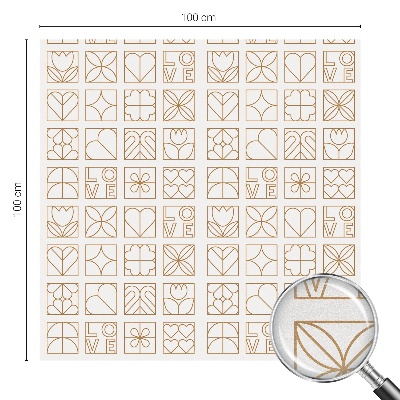 Matinė plėvelė langams su vitražo efektu Geometrinė meilė