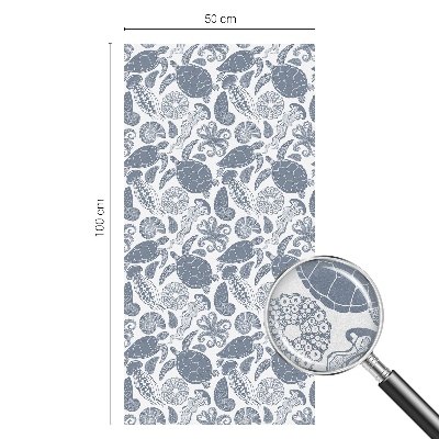 Pieninė plėvelė langams su raštu Vandenyno gyvybė