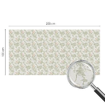 Matinė plėvelė langams su vitražo efektu Paukščiai augalai