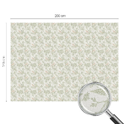 Matinė plėvelė langams su vitražo efektu Paukščiai augalai