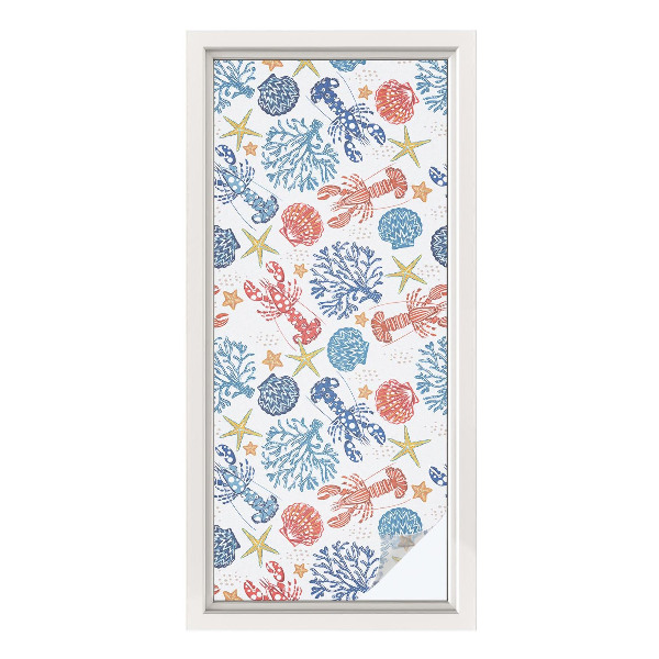 Plėvelė langams privatumui vitražas Vėžių koralai