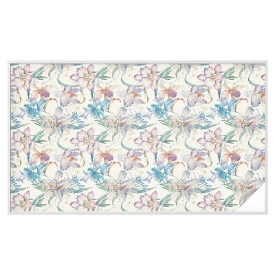 Matinė plėvelė langams su vitražo efektu Gėlių motyvas