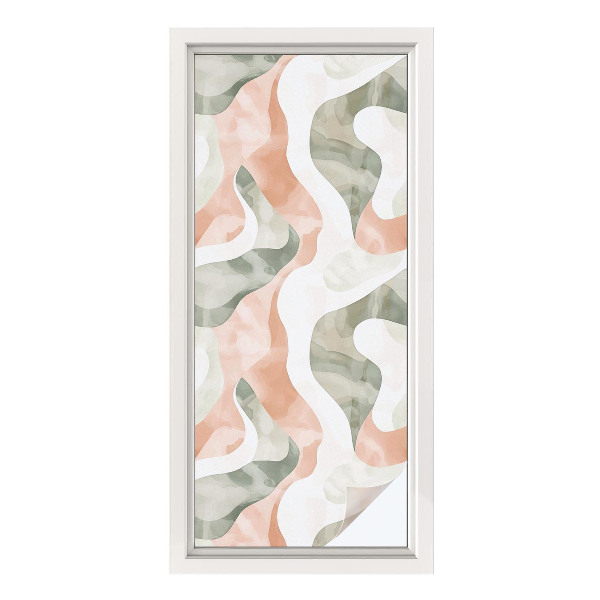 Matinė klijuojama plėvelė langams Spalvingos bangos