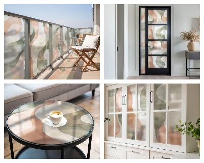 Matinė klijuojama plėvelė langams Spalvingos bangos