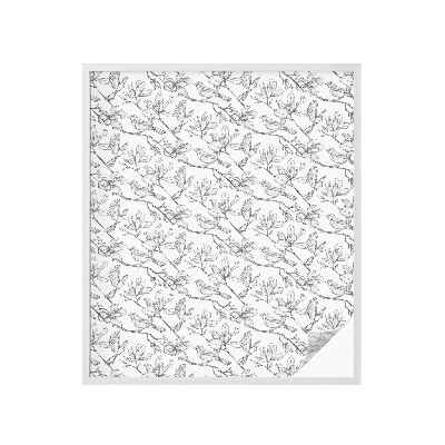 Pieninė plėvelė langams su raštu Paukščiai ir gėlės