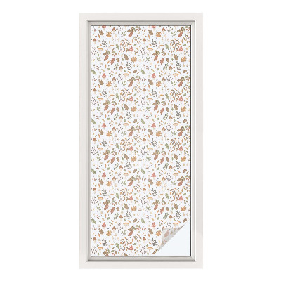 Matinė plėvelė langams su vitražo efektu Rudens raštai