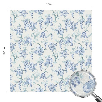 Plėvelė langams privatumui vitražas Mėlynos gėlės