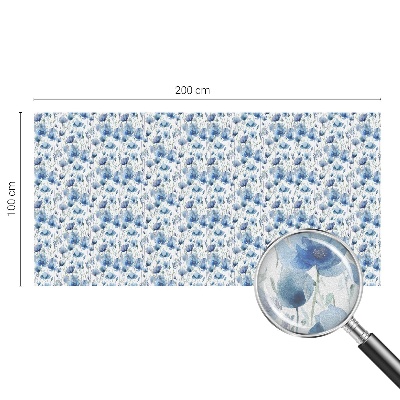 Nepermatoma plėvelė langams Akvarelės gėlės