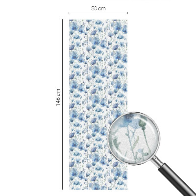 Nepermatoma plėvelė langams Akvarelės gėlės