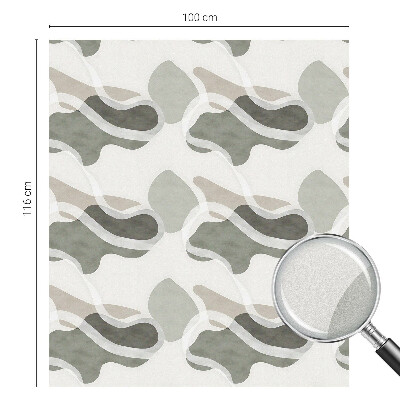 Matinė klijuojama plėvelė langams Organinis raštas