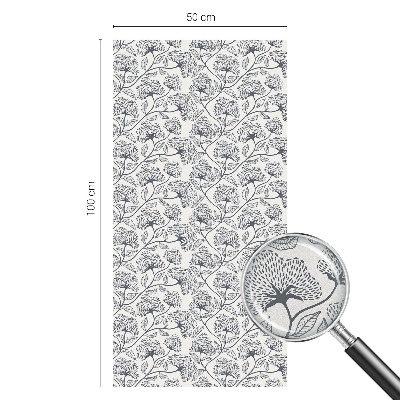 Matinė plėvelė langams su vitražo efektu Botaninis motyvas