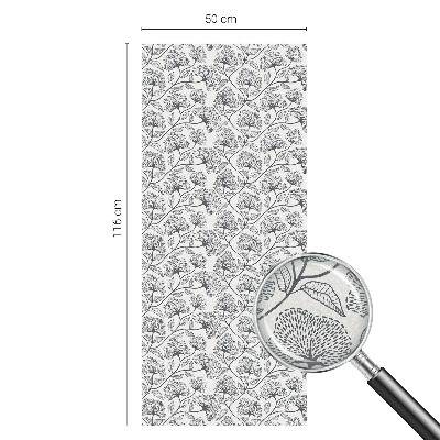 Matinė plėvelė langams su vitražo efektu Botaninis motyvas