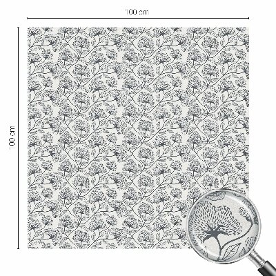 Matinė plėvelė langams su vitražo efektu Botaninis motyvas