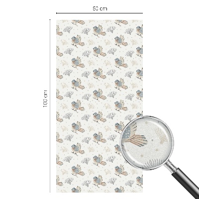 Nepermatoma plėvelė langams Paukščių raštas