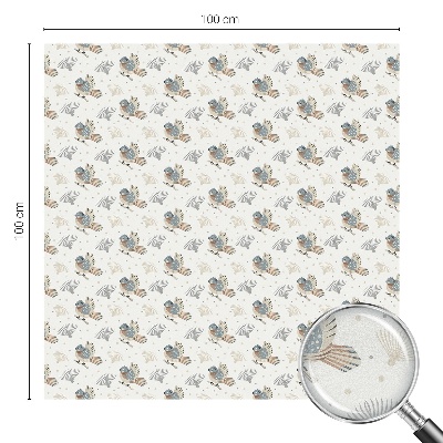 Nepermatoma plėvelė langams Paukščių raštas