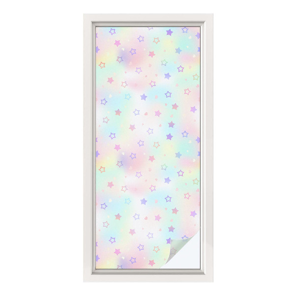 Plėvelė langams privatumui vitražas Vaivorykštės raštai