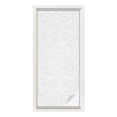 Matinė plėvelė langams su vitražo efektu Lapų elegancija