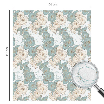 Plėvelė langams privatumui vitražas Subtilūs žiedai