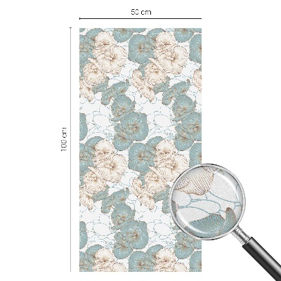 Plėvelė langams privatumui vitražas Subtilūs žiedai