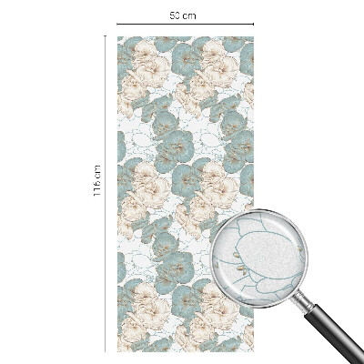 Plėvelė langams privatumui vitražas Subtilūs žiedai