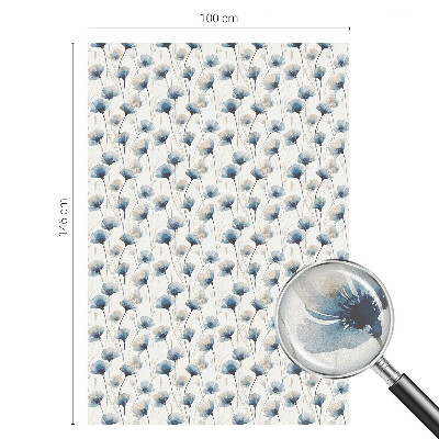 Matinė klijuojama plėvelė langams Mėlynos gėlės