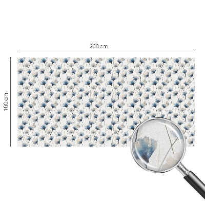 Matinė klijuojama plėvelė langams Mėlynos gėlės