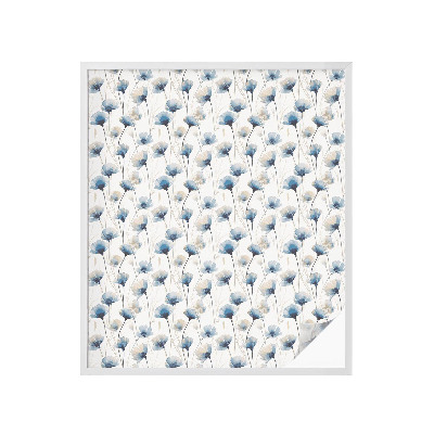 Matinė klijuojama plėvelė langams Mėlynos gėlės