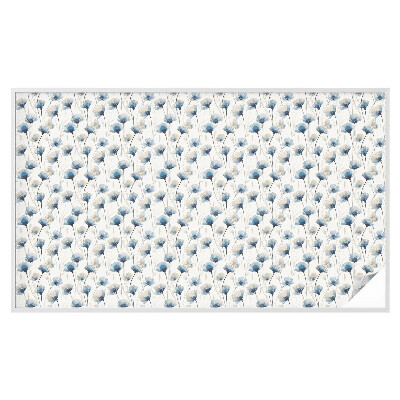 Matinė klijuojama plėvelė langams Mėlynos gėlės