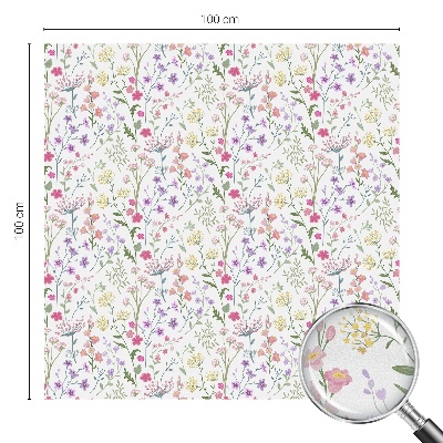 Matinė plėvelė langams su vitražo efektu Gėlėta pieva