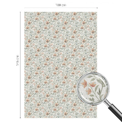 Matinė klijuojama plėvelė langams Gėlių raštas