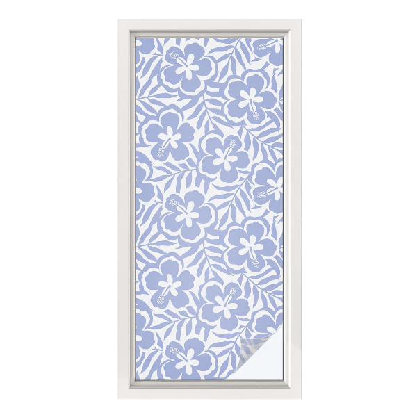 Matinė plėvelė langams su vitražo efektu Hibisko gėlės