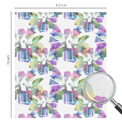 Matinė plėvelė langams su vitražo efektu Spalvinga abstrakcija