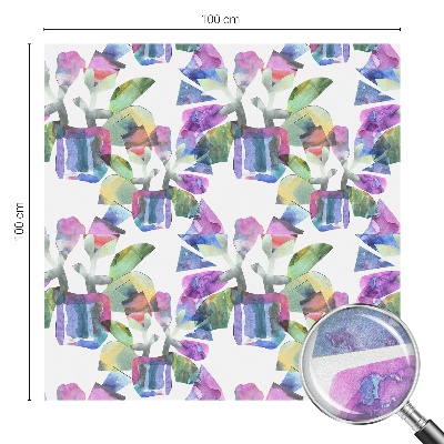 Matinė plėvelė langams su vitražo efektu Spalvinga abstrakcija