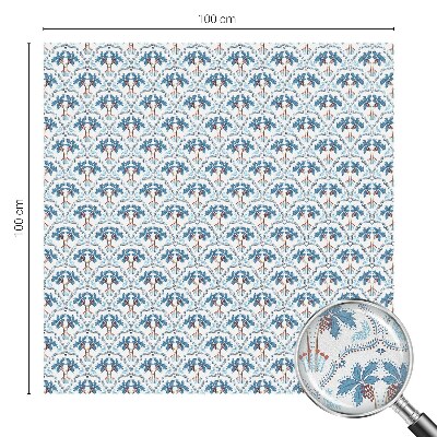 Plėvelė langams privatumui vitražas Mėlynos palmės