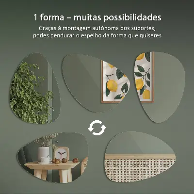 Netaisyklingos formos veidrodis universalaus dizaino
