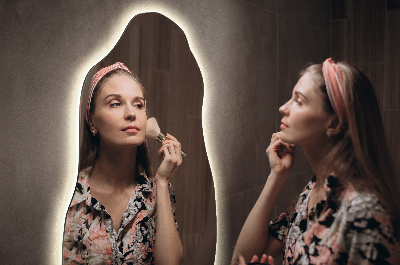 Kreivas veidrodis Modernus su LED