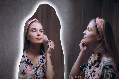 Kreivas veidrodis Modernus su LED