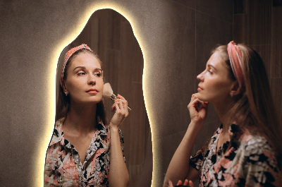 Kreivas veidrodis Modernus su LED