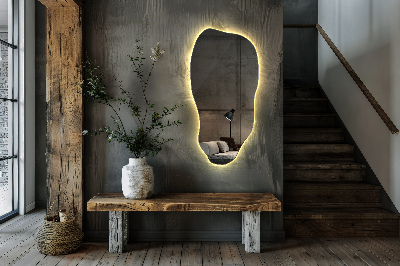 Kreivas veidrodis Modernus su LED