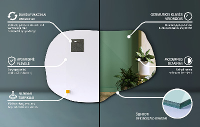 Netaisyklingos formos veidrodis stilingas aksesuaras