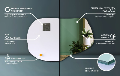 Netaisyklingos formos veidrodis stilingas aksesuaras