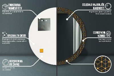 Veidrodis su spausdinimu – apvalus Šešiakampė geometrija