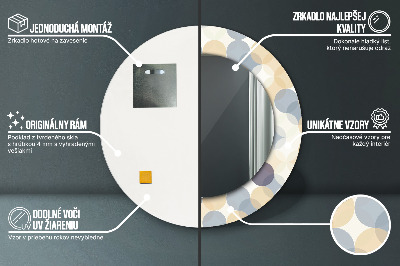 Veidrodis su spausdinimu – apvalus Geometriniai apskritimai